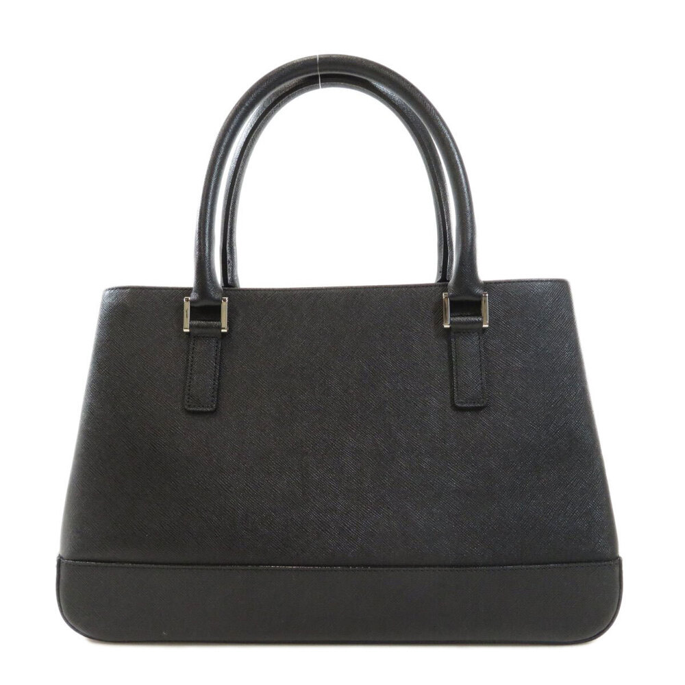 Burberry motif tote bag leather Black
